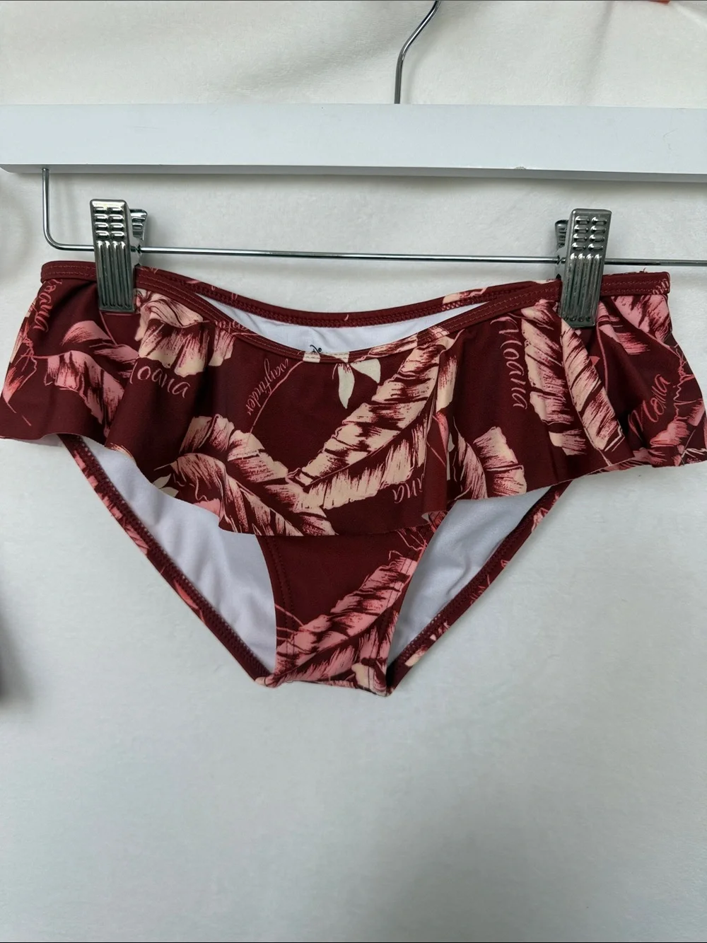 Janie and Jack Maroon Disney’s Moana Ruffle Girls' Bikini Set
